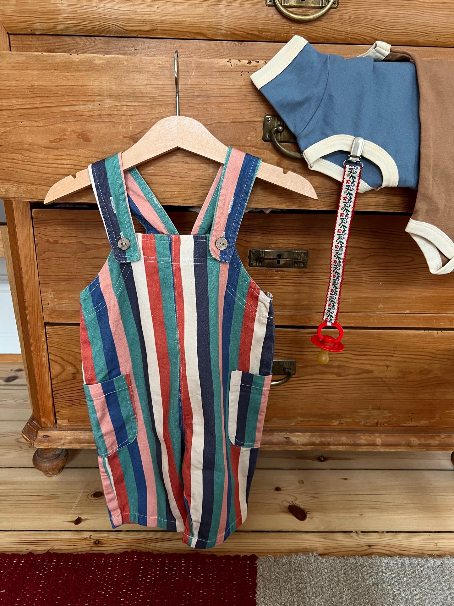 PRE ORDER striped overalls